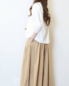 순수 화이트 6부 소매 루즈핏 백버튼 레이스 벌룬블라우스