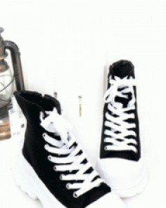 베스트 블랙 경량 통굽 키높이 하이탑 (235사이즈 주문가능)