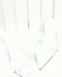 화이트 랩소디 리본 슬라이드 뮬(225~250사이즈까지)