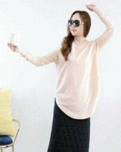 다이아몬드 블랙 H라인 뒷트임 압축 누빔 패딩롱 밴딩 스커트