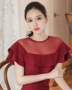 이중프릴 원피스