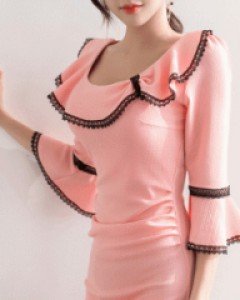 둥근레이스 원피스