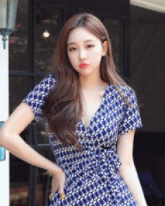 베카 패턴 랩원피스