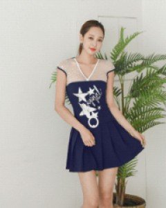 유리 시스루벨트 원피스