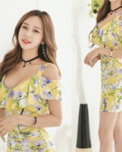 뉴시 플라워트임 원피스