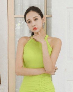 비율 홀터스트링 원피스