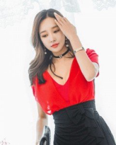 무덴 쉬폰리본 원피스