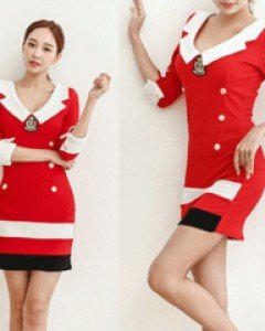 휘핑 패치카라 원피스