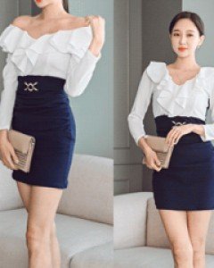 리온 프릴벨트 원피스