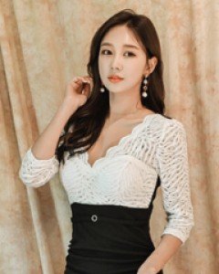 민토 레이스큐빅 원피스