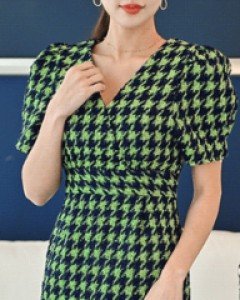 메네 하운드벌룬 원피스