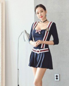 베키 멜빵주름 원피스