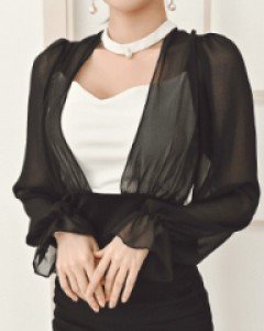 슬리 넥초커 원피스