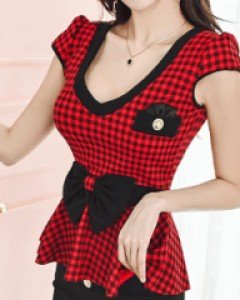 메민 리본페플럼 원피스