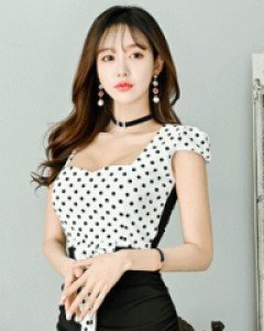 히레 리본도트 원피스