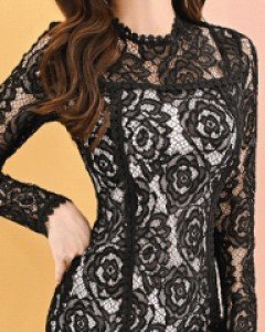 로제 레이스 원피스
