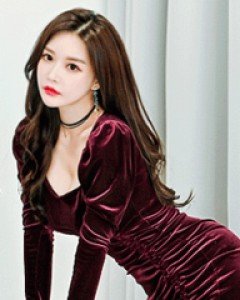 클레앙 벨벳스퀘어 원피스