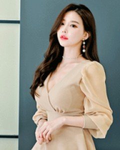 몬드 쉬폰페플럼 원피스