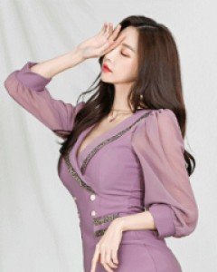 루첸 금박카라 원피스