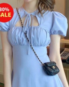 르와트 넥리본 원피스