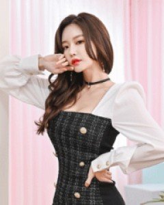 프리트 스퀘어 원피스