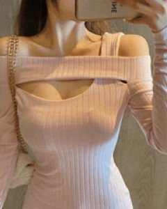 체로니 언발골지 원피스