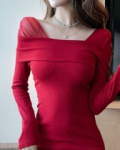 렌디 숄더망사 원피스
