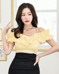 스퍼 프릴배색 원피스