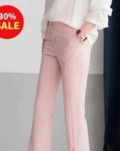 겹주름 뒷밴딩 슬랙스