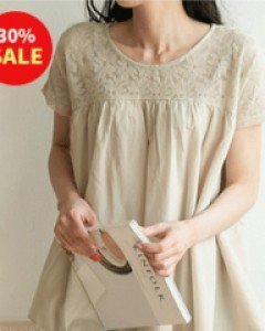 레이스 미니훌 블라우스