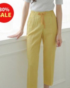 린넨 세미배기 8부팬츠