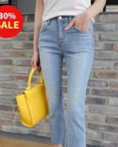 속밴딩 8부 부츠컷팬츠