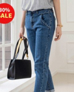 포켓 배기 청팬츠