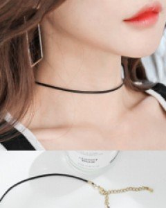 드제 얇은 가죽초커