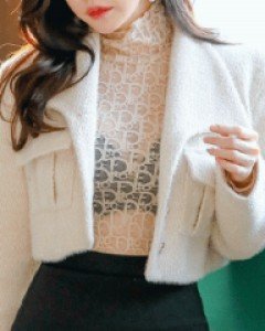 퍼들 금장크롭 자켓