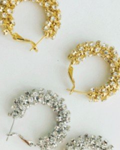 테아 원형큐빅 이어링