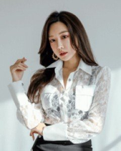 이넌 레이스시스루 셔츠블라우스