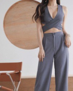 라쿠니 핀턱와이드 슬랙스