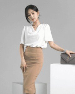 이레브 슬림미디 스커트