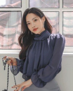 원스카프 쉬폰 블라우스