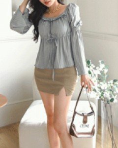 무광레더 속바지 스커트