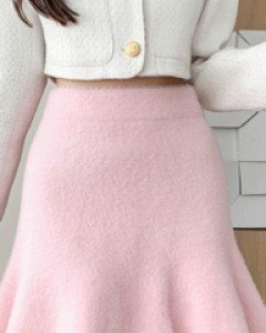 미니 앙고라밴드 스커트
