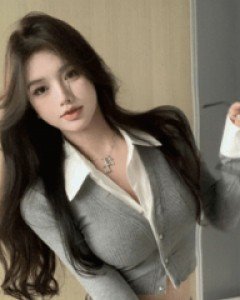 투인 셔츠니트 크롭
