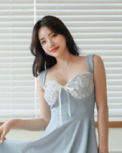 프리즌 리본플레어 원피스