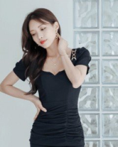 숄더 골드장식 원피스