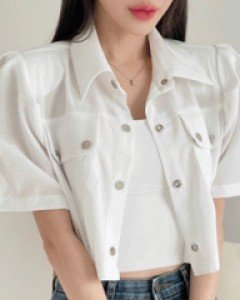 똑딱 반팔 숏자켓