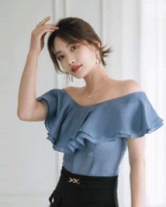 코프 프릴노방 블라우스