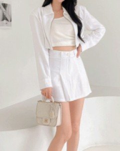 테네 핀턱속바지 스커트