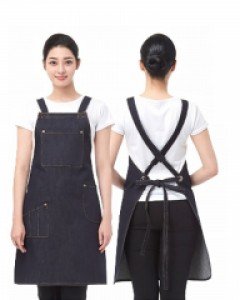 HBLN 블랙 데님 끈 앞치마