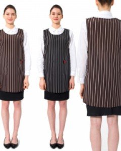 HBYK 스트라이프 원피스 앞치마-대